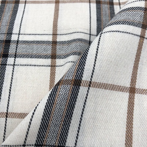 Factory Supply Color-Woven Velveteen Striped Check Fabric 21*21 Flannel Blouse Dress Unisex Children's Clothing Fabric