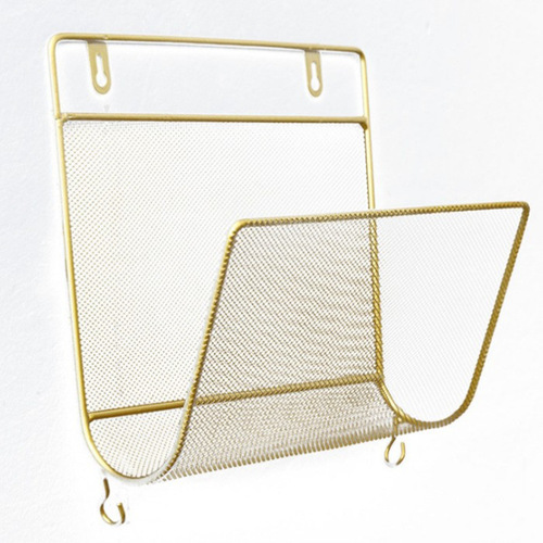 Nordic ins iron wall hanging wall bookshelf storage rack wall magazine rack simple living room book rack