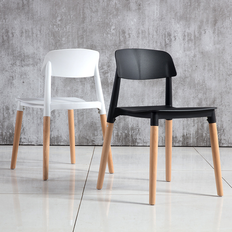 北欧家用创意靠背塑料餐椅批发简约时尚咖啡厅会议洽谈休闲才子椅|ru