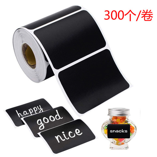 Wholesale 300 pieces/roll blackboard label stickers PVC removable waterproof stickers kitchen storage label stickers