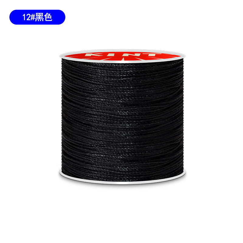 Cuerda de algodón KNT cuerda de poliéster cuerda trenzada de color hilo de cera de cuero DIY cuero hecho a mano redondo hilo de cera pulsera cuerda de cabeza