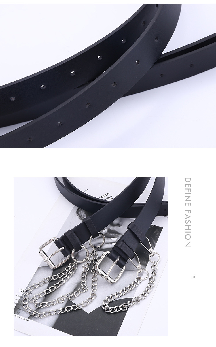 New Chain Belt Punk Style Fashion Trendy Decorative Jeans Hanging Chain Belt Wholesale Nihaojewelry display picture 8