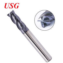 USG硬质合金四刃不锈钢专用平面钨钢铣刀cnc数控刀具立铣刀