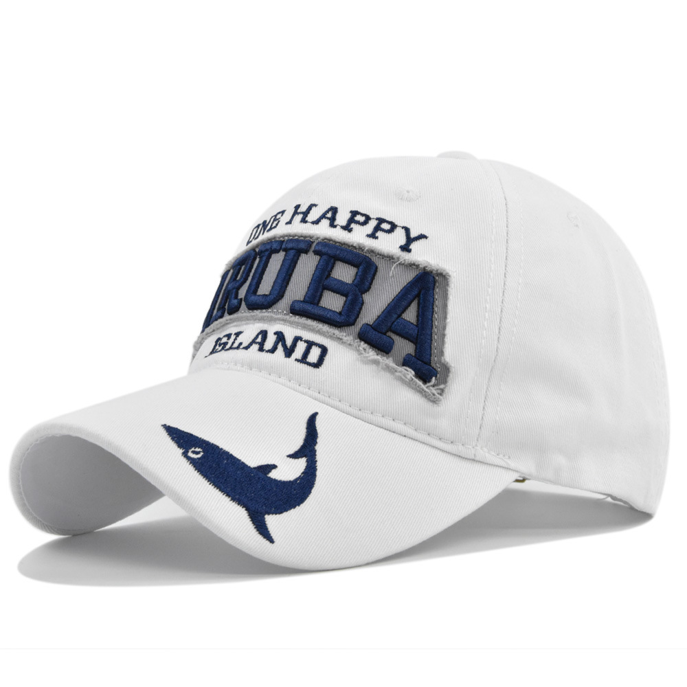 Baseball Cap For Men Embroidered Shark Letter Duckbill Sun Hat_voghion.com
