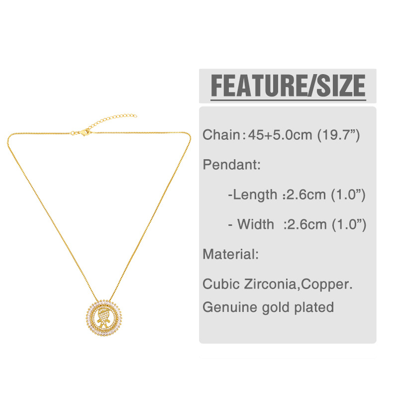 Fashion Jewelry Couple Necklace Boy Girl Diamond Pendant Necklace Birthday Gift Wholesale Nihaojewelry display picture 11