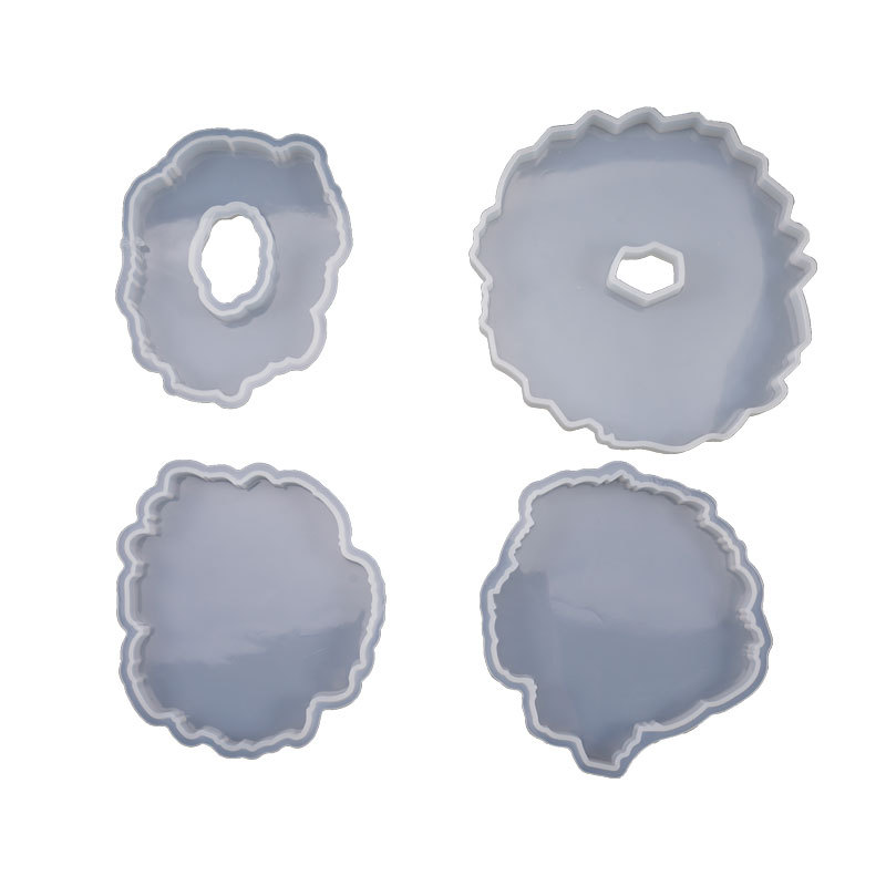 Yu Meiren DIY Crystal epoxi molde especial en forma de onda irregular posavasos decoración de la tabla molde decorativo de silicona molde