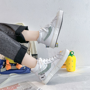 高帮帆布鞋女秋季板鞋2020新款透气韩版网红学生休闲运动鞋潮8319