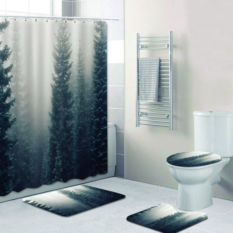 (Cross-border trading), curtain, waterproof set, polyester, 4 piece set