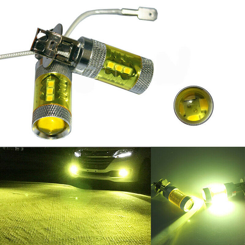 Lámpara de niebla de automóvil H3 80W Lámpara de niebla de luz amarilla Lámpara de niebla LED superbrillante H1 H4 H11 9005 Lámpara de niebla de luz amarilla