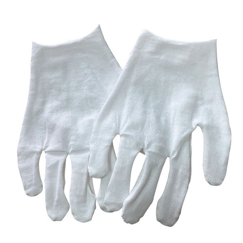 Cotton Gloves Etiquette Pure Cotton Wear and Play Thin Work Jewelry Work Labor Protection White Elastic Cotton Gloves Wear-resistant Wholesale
