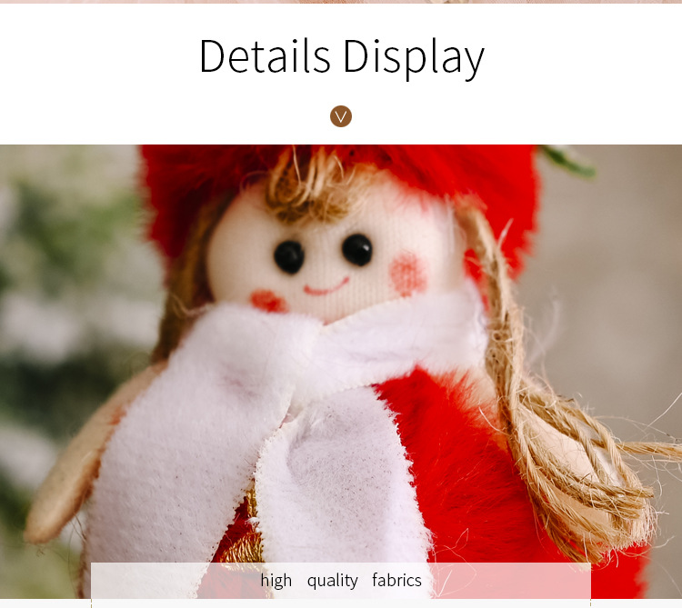 Christmas Decoration Supplies Plush Antlers Girl Pendant Creative New Plush Pendant display picture 4