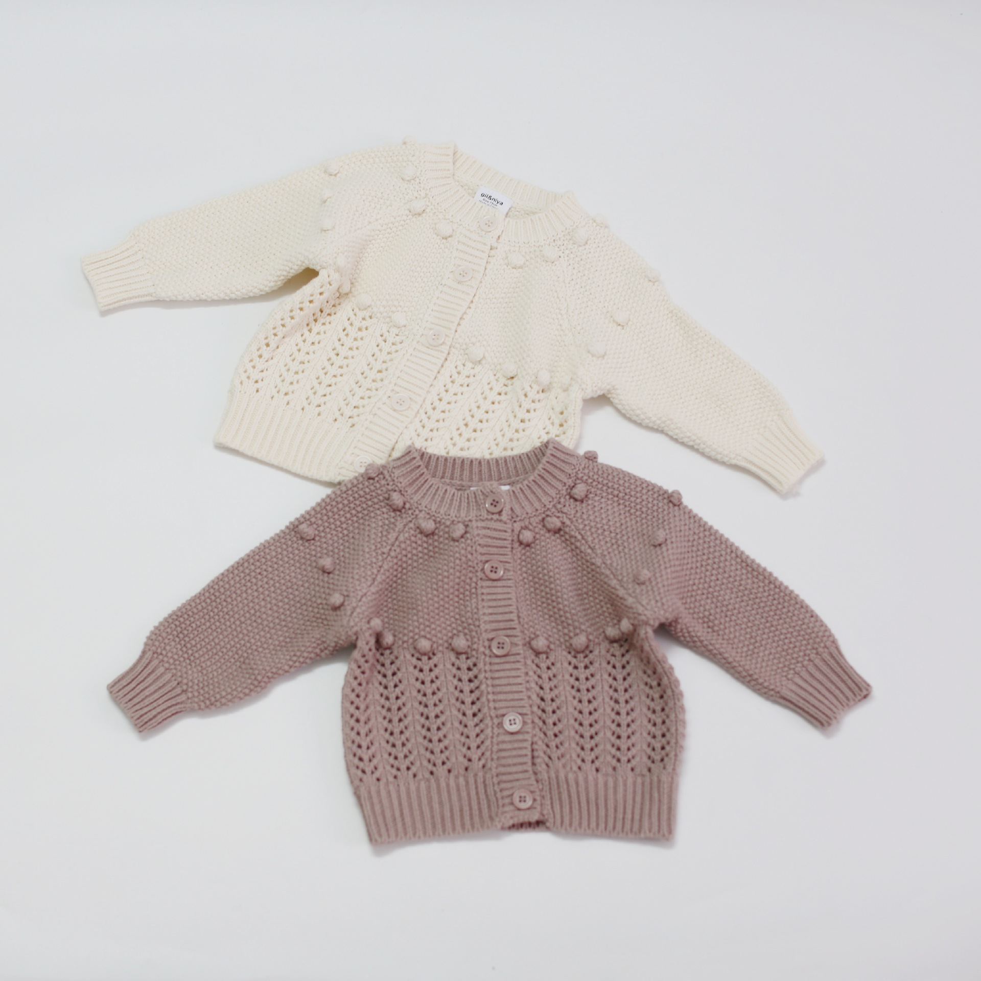 2023春装婴幼儿童女宝宝毛线衣针织镂空飞袖纯色马甲开衫外套百搭-阿里巴巴