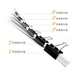 Yunfeng black binder clip dovetail clip ticket clip test paper clip office black barrel clip wholesale