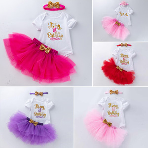 Baby birthday party dresses girl Birthday Dress Set