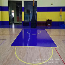 供应体育实木地板 篮球馆学校运动枫木悬浮木地板 实木地板安装
