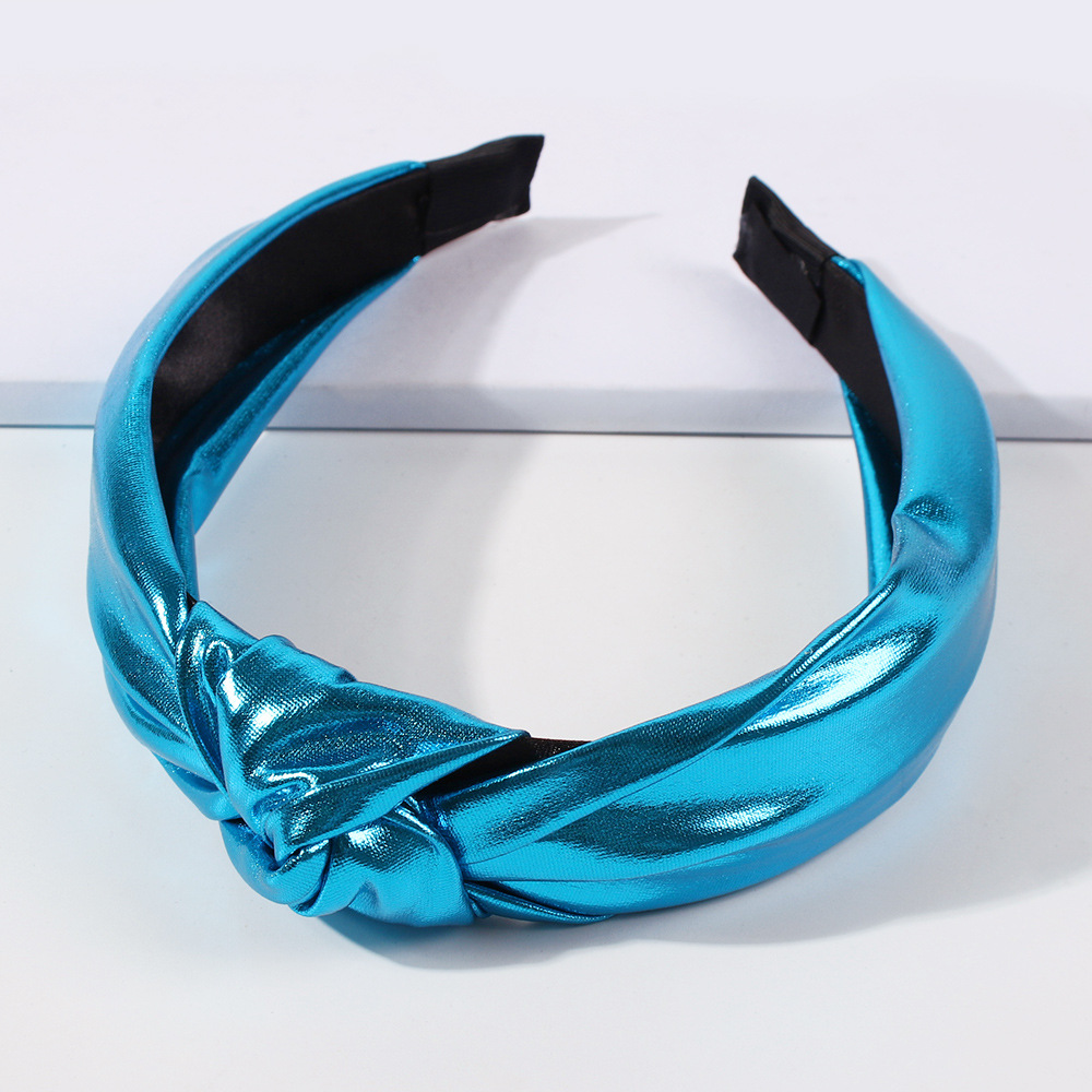 F2503 Glossy Sequin Fashion Cross-border Hot Selling Headband  Hot Hair Accessories Wide Brim Knotted Sweet Headband display picture 1