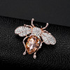 新款时尚水晶胸针男女通用百搭配饰品可爱创意小蜜蜂胸花别针装饰|ms