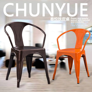Внутренний ресторан гостиной стул Chunyue Железный кожаный стул.