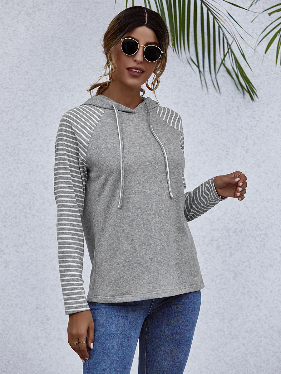 autumn and winter hooded top women's casual thin sweater NSAL6705