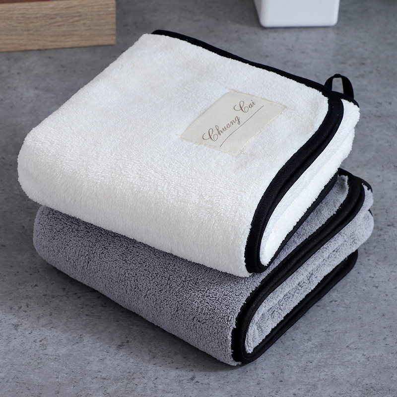 2条装 挂式非纯棉手帕吸汗男女士柔软婴儿手巾手绢擦手吸水不掉毛