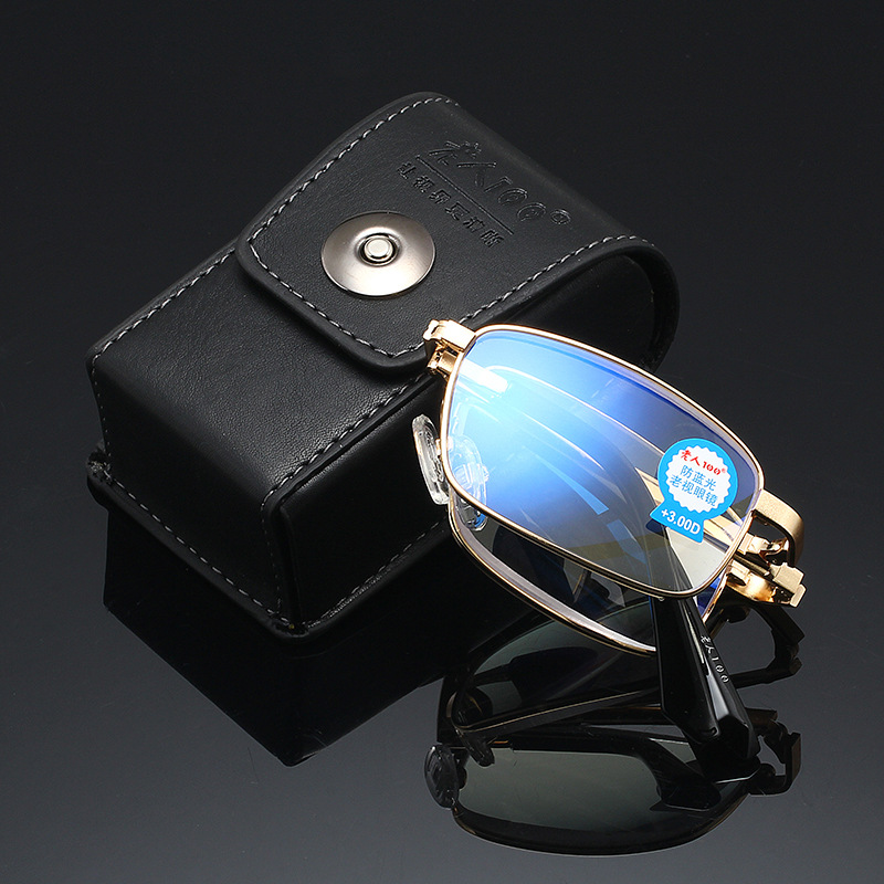Folding anti -blue light old flower mirror Middle -aged and old…