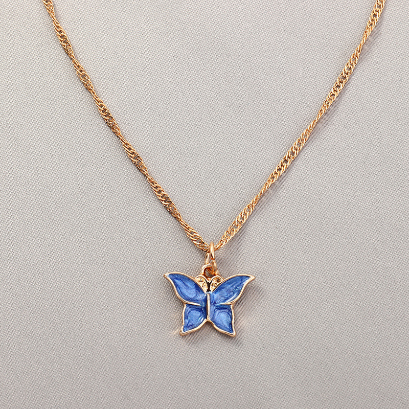 fashion simple butterfly necklace