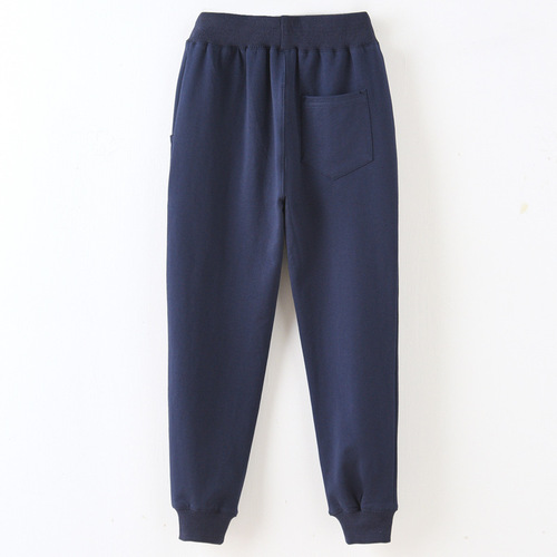 Children's gray sweatpants spring and autumn boys and girls dark blue school pants medium and large children's sweatpants primary school uniform pants