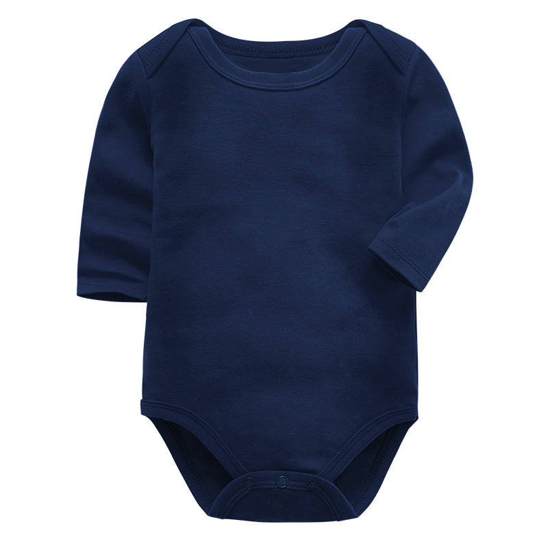 Casual Solid Color 100% Cotton Baby Rompers display picture 3