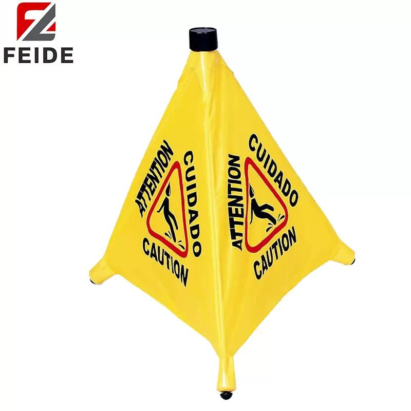 厂家直销弹出式安全锥酒店指示牌便携折叠式告示牌地滑标示牌伞状