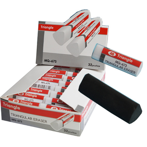 New triangle eraser 4B black cartoon student exam painting office 4B white eraser manufacturer wholesale