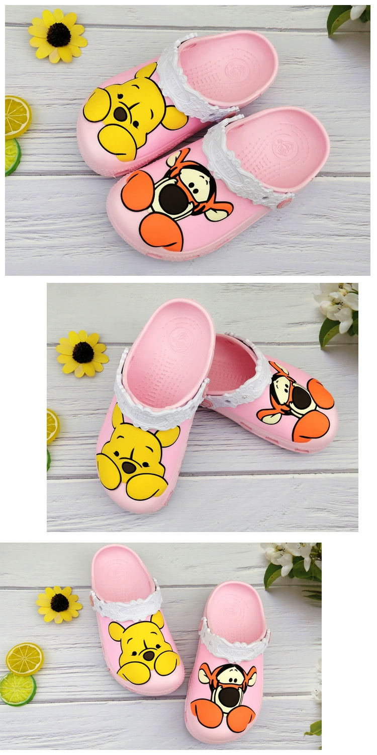 Disney Girls Summer Home Slippers Cartoon EVA Garden Shoes Spider-Man Frozen2 ElsaA Winnie The Pooh Children Beach Sandal Slides best children's shoes