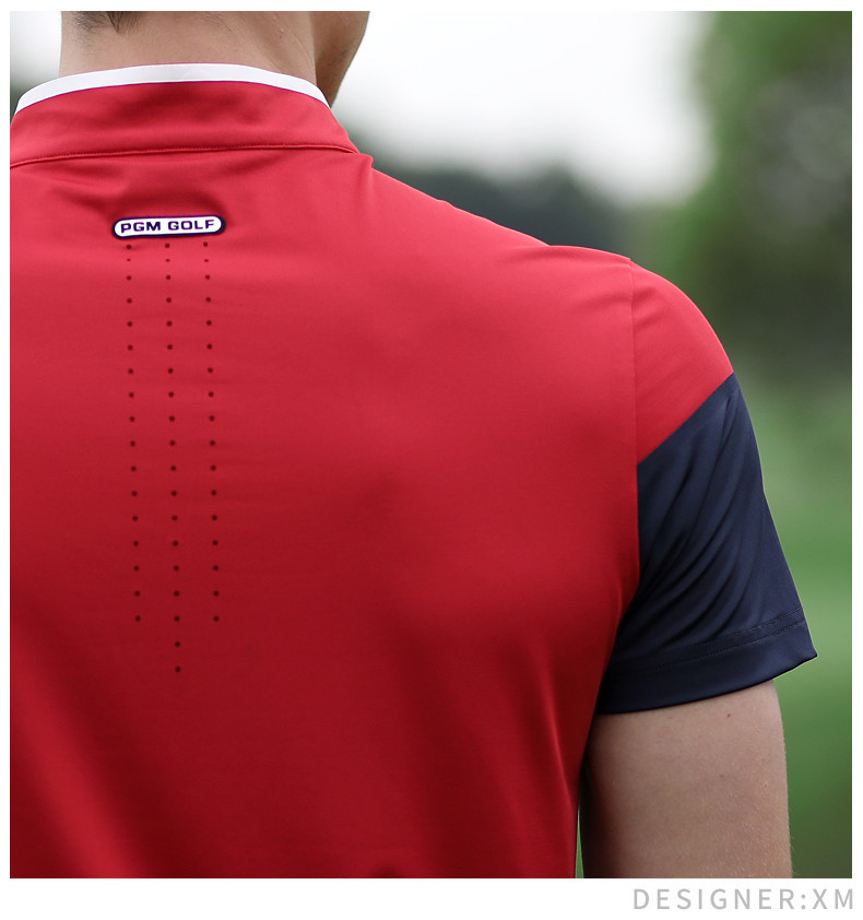 Áo thun golf nam ngắn tay thoáng khí nhanh khô — YF255-Đỏ Trắng, YF247-Áo màu xanh navy xám, YF263 ngắn tay trắng xám, YF255-Trắng Đen chi tiết 19