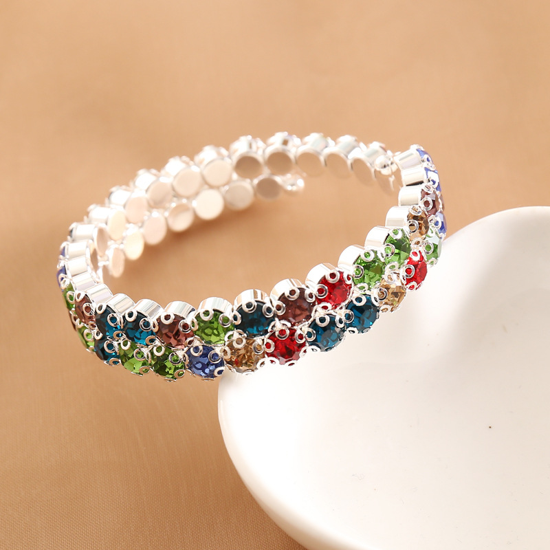 fashion full diamond multicolor bracelet