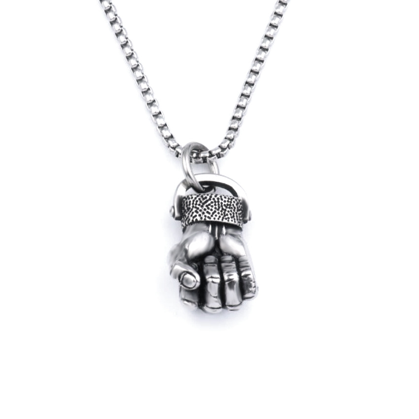Fist Pendant Necklace For Men In Titanium Steel Trendy Accessory_voghion.com
