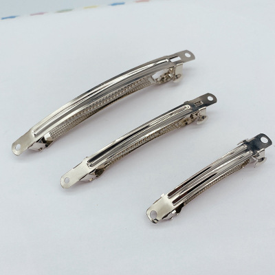 韓國 自動彈簧鋼夾 DIY飾品配件 頭飾配飾 邊夾 壹字夾 跨境