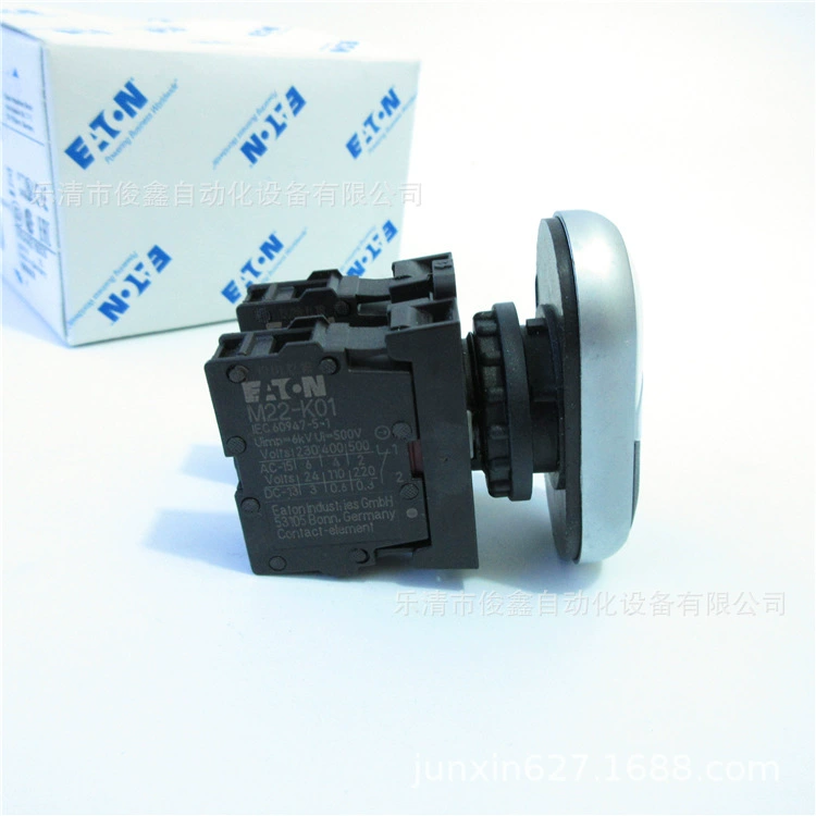 Original Eaton two-position push button switch M22-DDL-WS-X1/X0/K11 spring return one open and one closed
