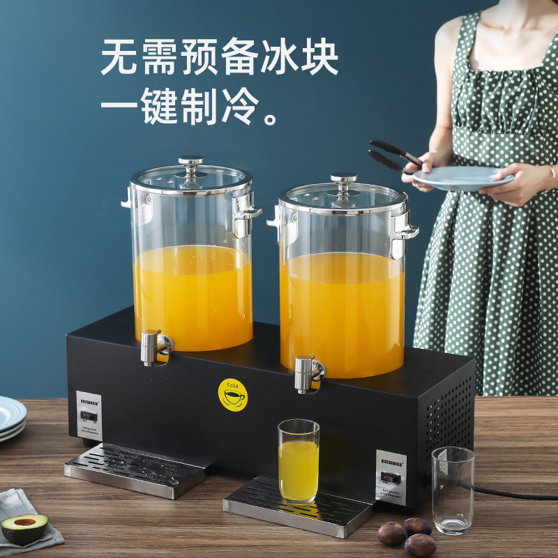 伟纳斯制冷保冷透明果汁桶 大容量dispenser牛奶桶冷饮果汁鼎