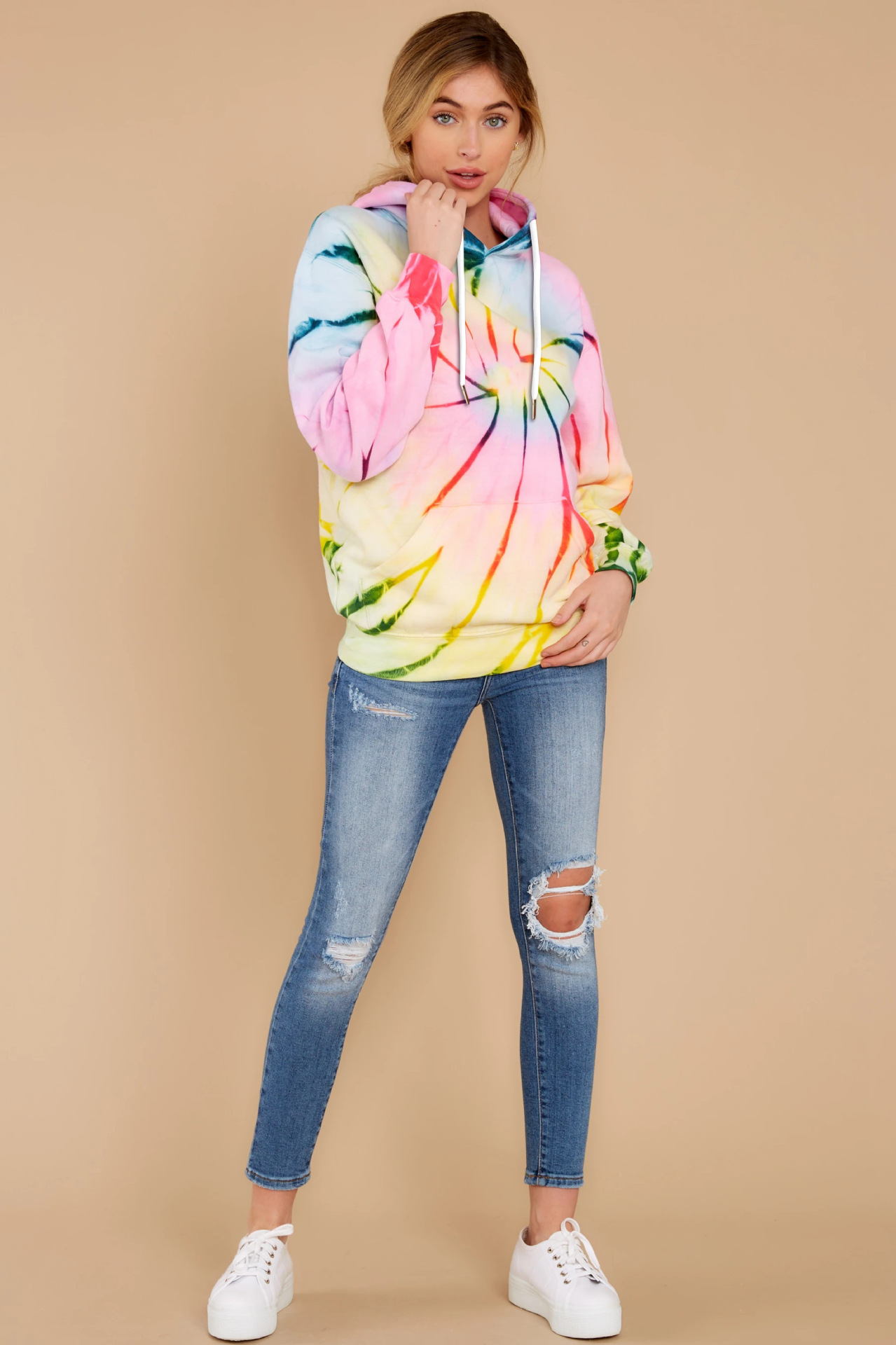 printing women s hooded casual long-sleeved sweatershirt nihaostyle clothing wholesale NSMDF67954