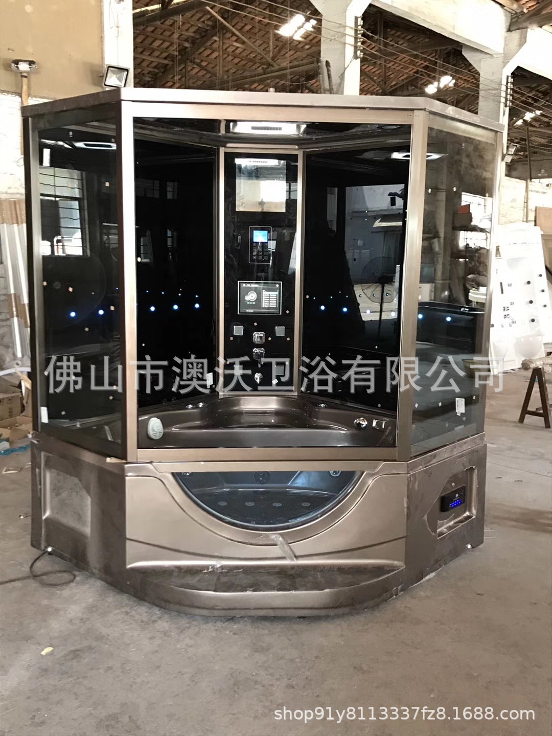 Foshan cuarto de baño integrado cuarto de baño con bañera sala de vapor sala de sauna de vidrio a prueba de explosiones