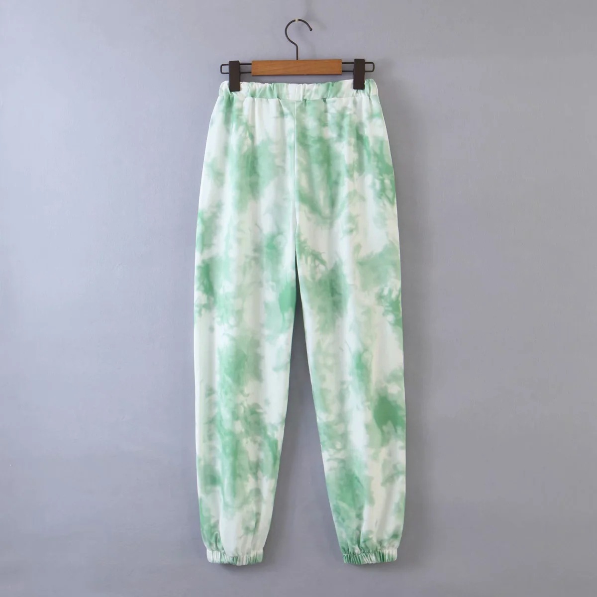 elastic high waist tie-dye printed sports pants  NSHS46958