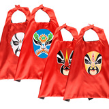 Китайский плащ, детские герои, двухэтажная накидка для взрослых, китайский стиль