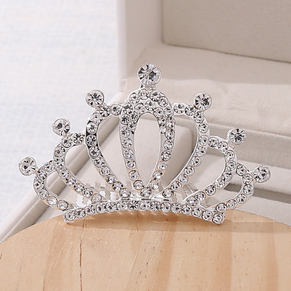 Fashion Crown Alloy Inlay Rhinestones Hair Combs 1 Piece display picture 12