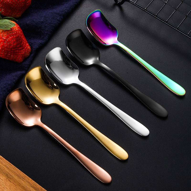 originality 304 Stainless steel cutlery Ice cream Spoon stir Coffee spoon hotel Promotional Gifts customized LOGO