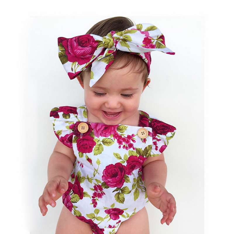 Baby girl clothes one-piece suit summer...