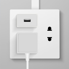 Surface-mounted switch and socket 86-type wall fifteen-hole five-hole five-hole socket surface wiring home three-hole 16A socket panel