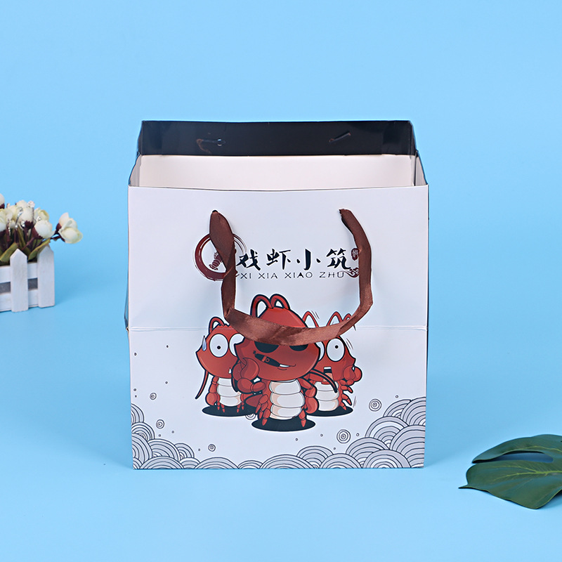 现货牛皮纸袋手提彩色服装购物袋礼品袋定制外卖纸袋可印刷logo