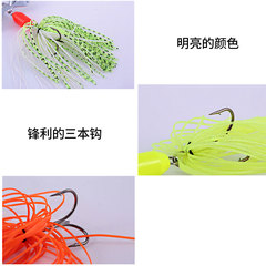 Wholesale surface tractors 20g BUZZBAIT lure with mustache style composite rotating shimmer splash perch
