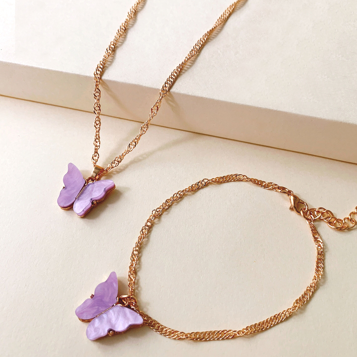 Fashion Wild Accessories Popular Color Butterfly Necklace Clavicle Chain Wholesale Nihaojewelry display picture 18