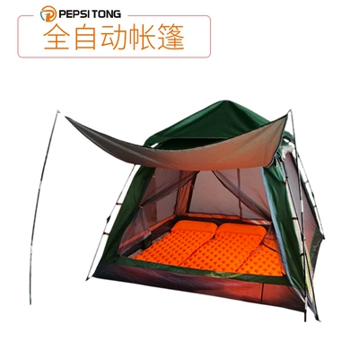 Automatic four-corner tent outdoor quick-opening tent sunny and rainy Universal 3-4 people tent camping fishing environmental protection tent (Çadırlar)