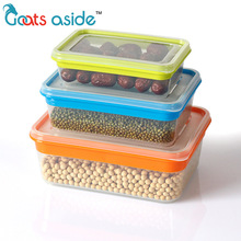 礼品跨境套装长方形储存盒透明塑料饭盒微波加热保鲜盒